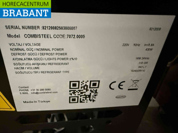 Combisteel Armoire de congélation avec couvercles coulissants en verre 870 litres 230V Horeca – Image 6