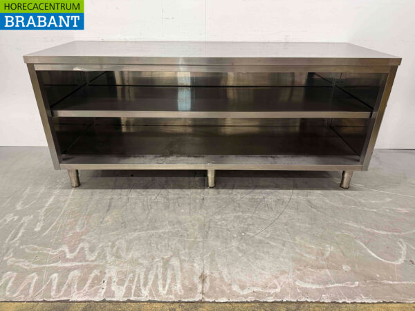 Table de travail en acier inoxydable Armoire de travail 200 cm Restauration
