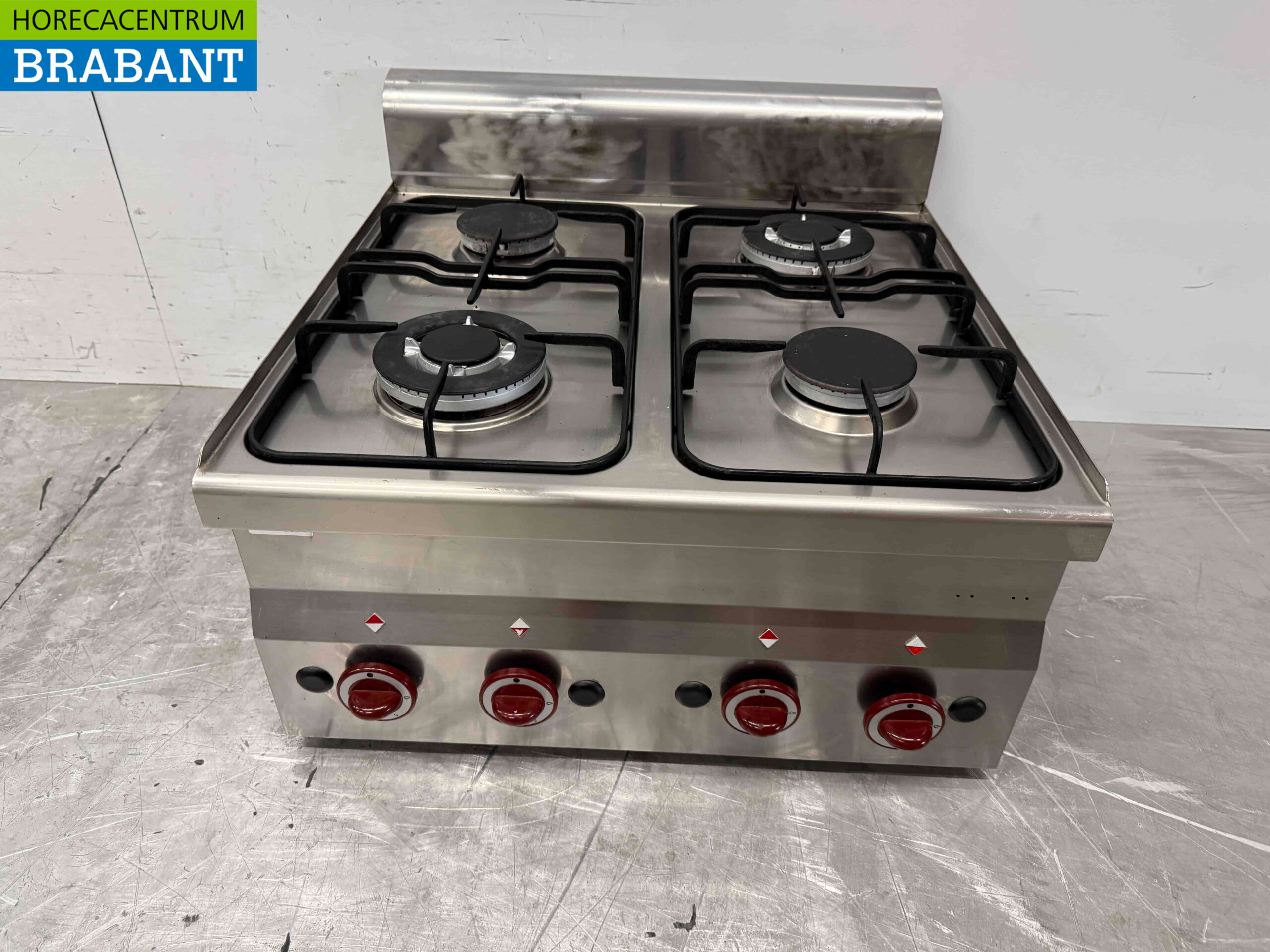 Plaque de cuisson à gaz Diamond 4 brûleurs en acier inoxydable 60 cm Horeca