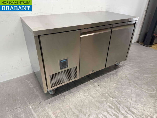 Acier inoxydable Polar UA006 Etabli de congélation mobile 2 portes 1/1 GN 230V Horeca – Image 2