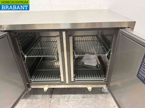 Acier inoxydable Polar UA006 Etabli de congélation mobile 2 portes 1/1 GN 230V Horeca – Image 4