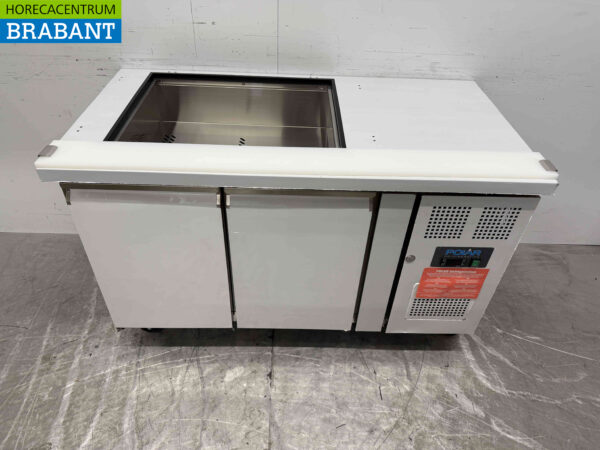 Polar CT393 établi réfrigéré en acier inoxydable 2 portes 136 cm 230V Horeca – Image 2