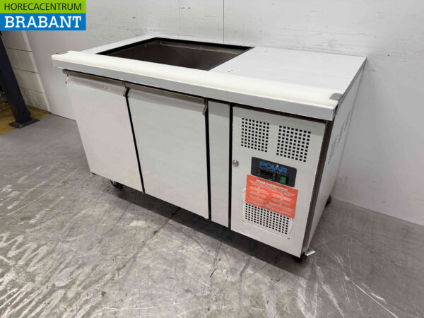 Polar CT393 établi réfrigéré en acier inoxydable 2 portes 136 cm 230V Horeca – Image 3