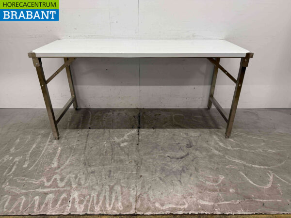 Table de travail pliante HCB en acier inoxydable 180 x 70 x 85 cm Restauration