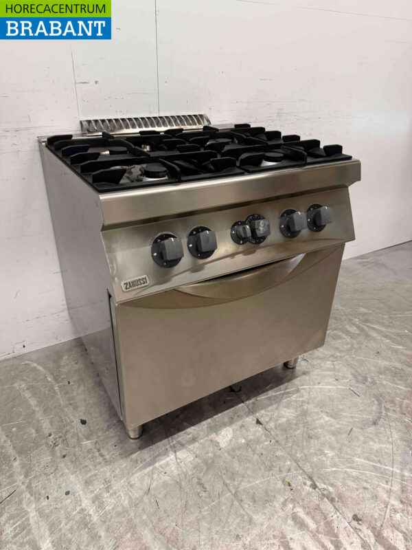 Cuisinière Zanussi en acier inoxydable à 4 feux avec four Restauration au GAZ – Image 3