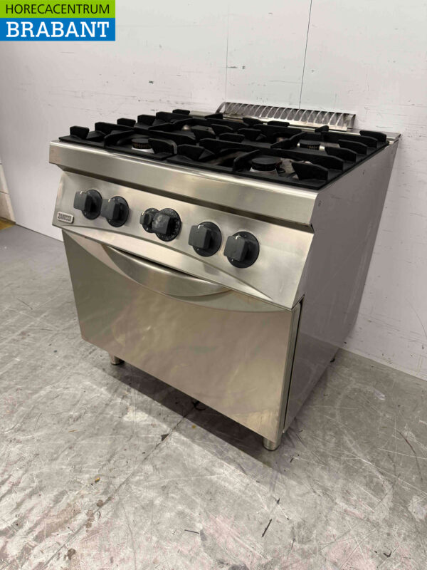 Cuisinière Zanussi en acier inoxydable à 4 feux avec four Restauration au GAZ – Image 4