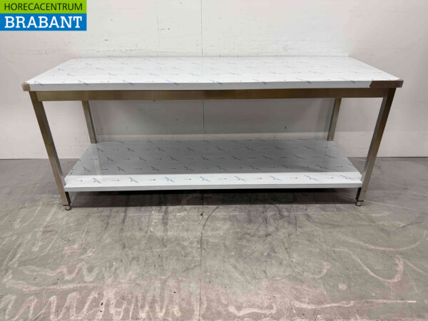 Table de travail en acier inoxydable HCB 200 x 70 x 85 cm Restauration