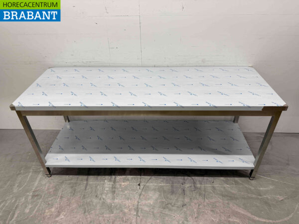 Table de travail en acier inoxydable HCB 200 x 70 x 85 cm Restauration – Image 4