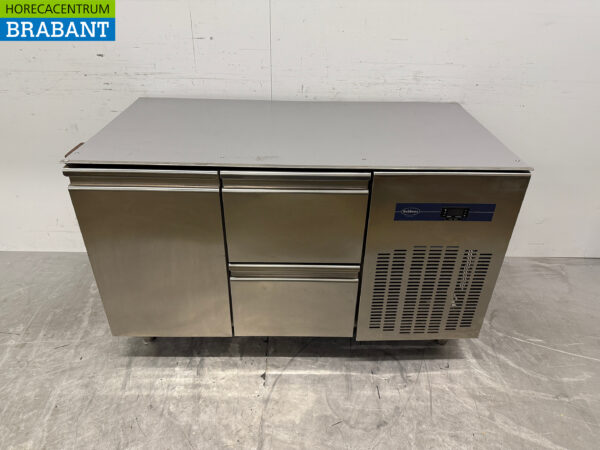 Rubbens en acier inoxydable Comptoir réfrigéré 1 porte 2 tiroirs 133 cm 230V Horeca