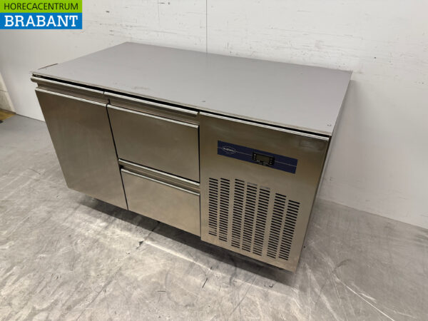Rubbens en acier inoxydable Comptoir réfrigéré 1 porte 2 tiroirs 133 cm 230V Horeca – Image 2