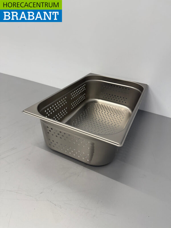 Bac gastronorme perforé en acier inoxydable GN Tray 1/1 Profondeur 150 mm Horeca – Image 3
