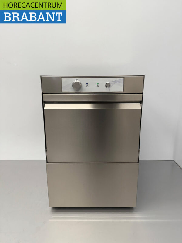 Machine à laver le verre Asber Basic-line en acier inoxydable Rinceuse de verre avec pompe d'évacuation et pompes à savon 230V Horeca