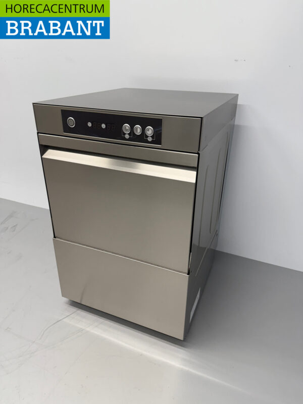 Machine à laver le verre Asber Basic-line en acier inoxydable Rinceuse de verre avec pompe d'évacuation et pompes à savon 230V Horeca – Image 2