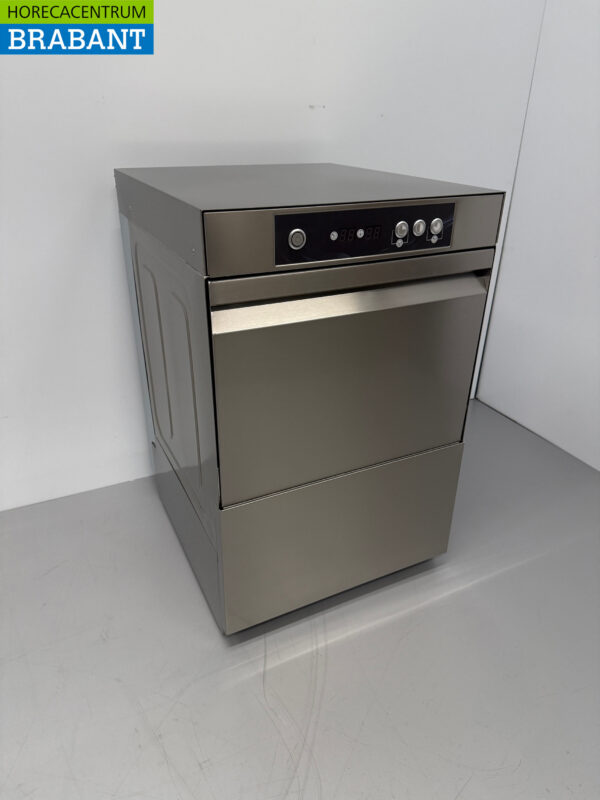 Machine à laver le verre Asber Basic-line en acier inoxydable Rinceuse de verre avec pompe d'évacuation et pompes à savon 230V Horeca – Image 3