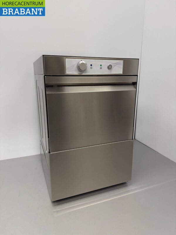 Machine à laver le verre Asber Basic-line en acier inoxydable Rinceuse de verre avec pompe d'évacuation et pompes à savon 230V Horeca – Image 3