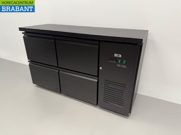 HCB Backbar Bar Cooler 4 tiroirs 280 litres 146,5 cm 230V Horeca – Image 2