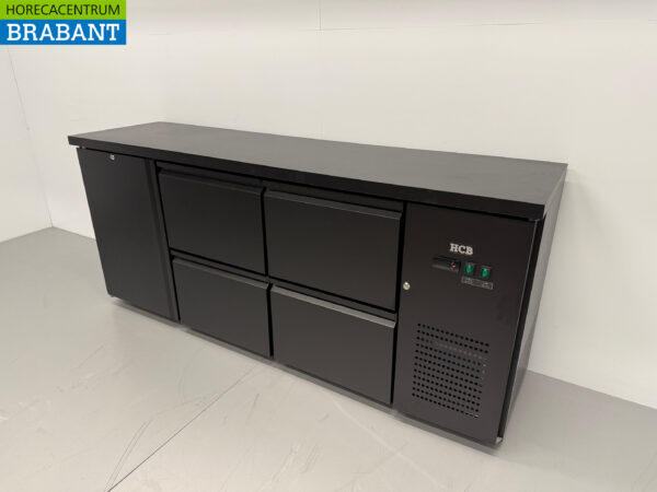 HCB Backbar Bar Cooler 1 porte et 4 tiroirs 425 litres 200,5 cm 230V Horeca – Image 2