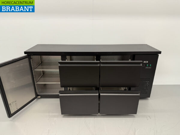 HCB Backbar Bar Cooler 1 porte et 4 tiroirs 425 litres 200,5 cm 230V Horeca – Image 4