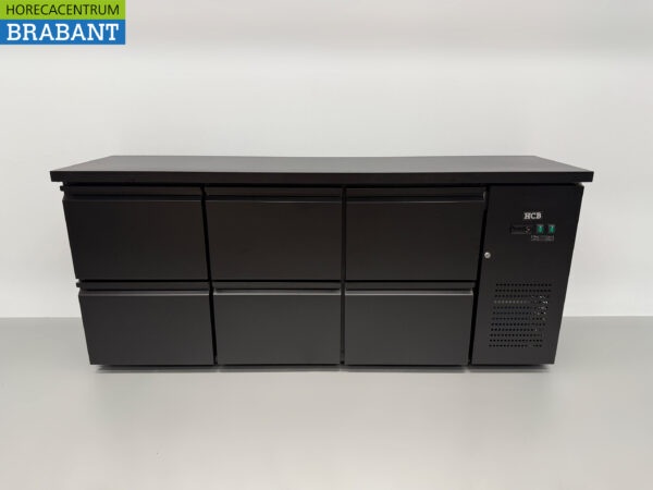 HCB Backbar Bar Cooler 6 tiroirs 425 litres 200,5 cm 230V Horeca