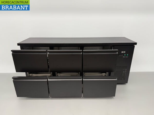 HCB Backbar Bar Cooler 6 tiroirs 425 litres 200,5 cm 230V Horeca – Image 4