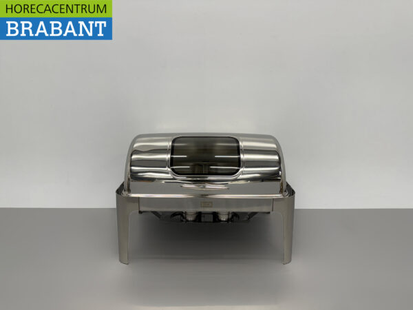 HCB Chafing Dish Rolltop acier inoxydable - Voyant - 9 litres - 2 x 1/2 GN Horeca