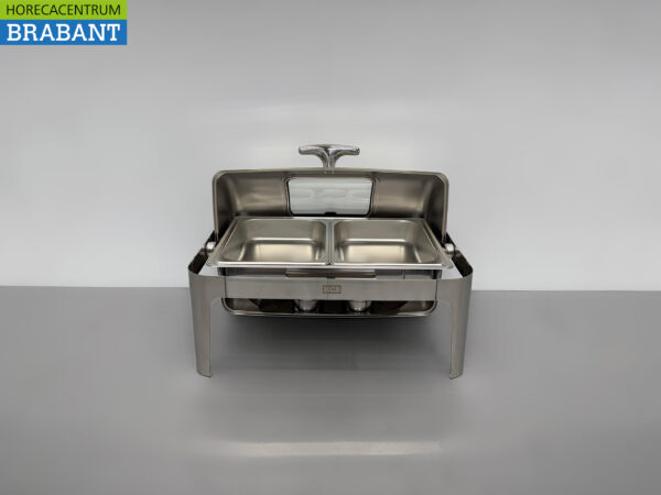 HCB Chafing Dish Rolltop acier inoxydable - Voyant - 9 litres - 2 x 1/2 GN Horeca – Image 4