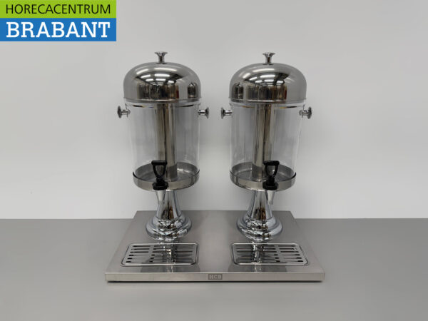 HCB Distributeur de jus de fruits en acier inoxydable - 2 x 8 litres - Horeca