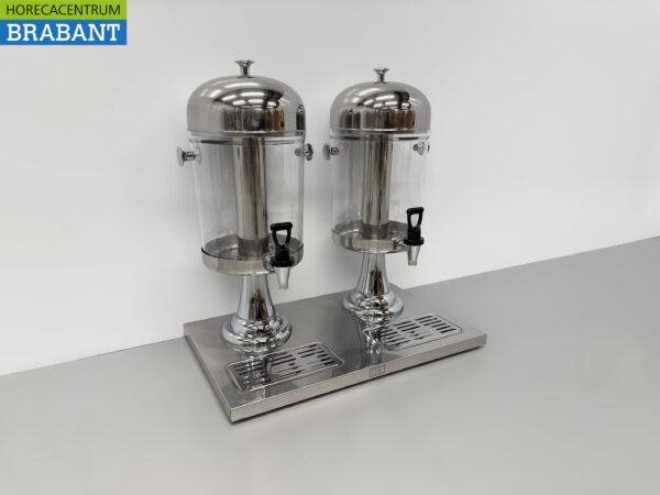 HCB Distributeur de jus de fruits en acier inoxydable - 2 x 8 litres - Horeca – Image 3