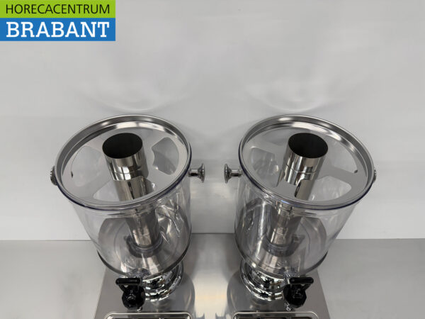 HCB Distributeur de jus de fruits en acier inoxydable - 2 x 8 litres - Horeca – Image 5