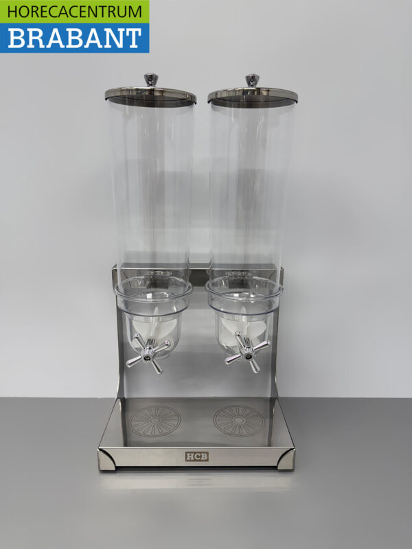 Distributeur de haricots en acier inoxydable - 2 x 3,5 litres - HCB - Horeca