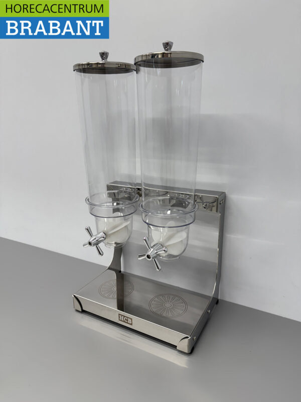 Distributeur de haricots en acier inoxydable - 2 x 3,5 litres - HCB - Horeca – Image 2