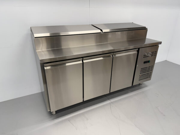 Saladette Saladiere en acier inoxydable Établi réfrigéré 179,5 cm 230V Horeca – Image 3