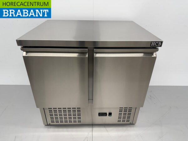 Établi réfrigéré en acier inoxydable 2 portes 90 cm 230V Horeca
