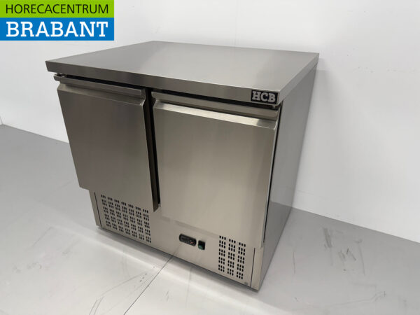 Établi réfrigéré en acier inoxydable 2 portes 90 cm 230V Horeca – Image 2