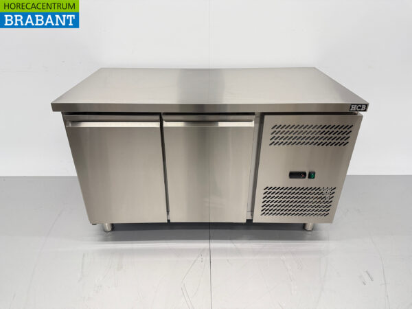 Établi réfrigéré en acier inoxydable 2 portes 136 cm 230V Horeca