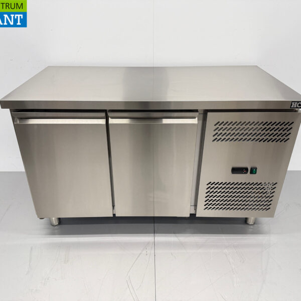 Acier inoxydable HCB Établi réfrigéré 2 portes 136 cm 230V Horeca