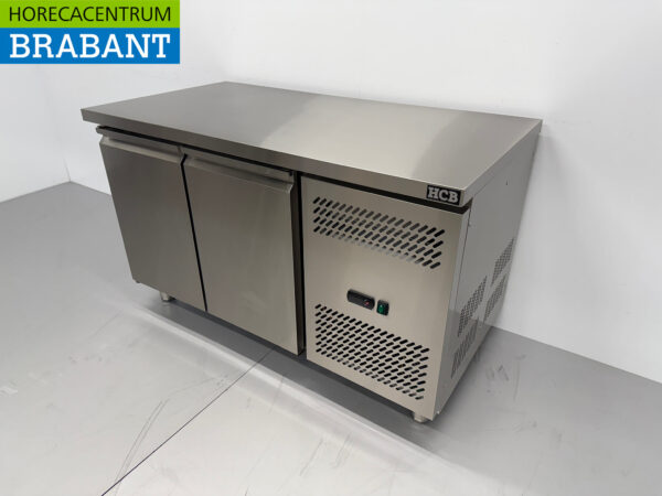 Établi réfrigéré en acier inoxydable 2 portes 136 cm 230V Horeca – Image 2