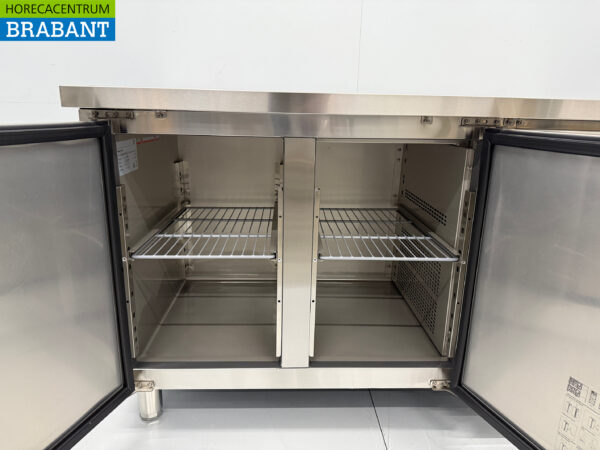 Établi réfrigéré en acier inoxydable 2 portes 136 cm 230V Horeca – Image 4