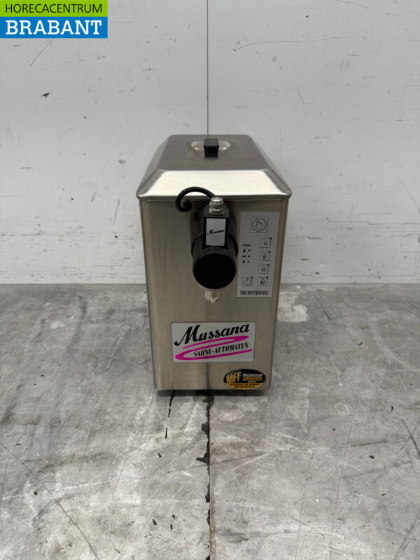 Machine à crème chantilly Mussana Pony 2 litres en acier inoxydable 230V Horeca