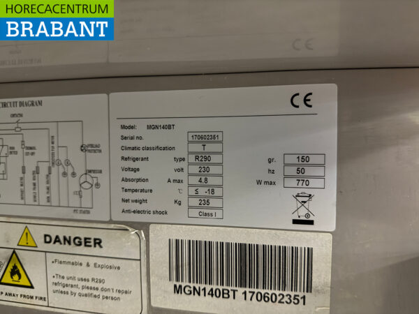 Maxxfrost en acier inoxydable Congélateur double porte 1300 litres 230V Horeca – Image 5