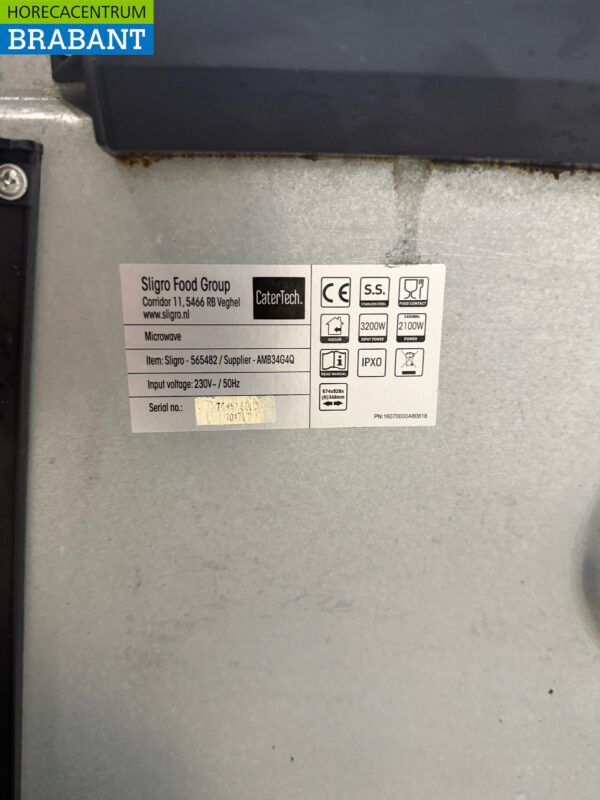 Micro-ondes Catertech en acier inoxydable 2100 watts 230V Restauration – Image 5