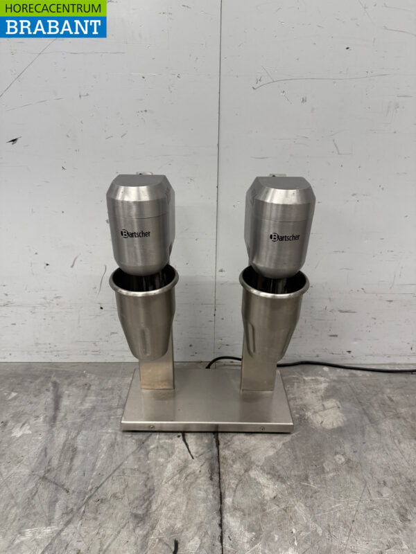 Bartscher Double Milkshaker en acier inoxydable Milk shaker Milkshake mixer 2 x 800 ml 230V Horeca
