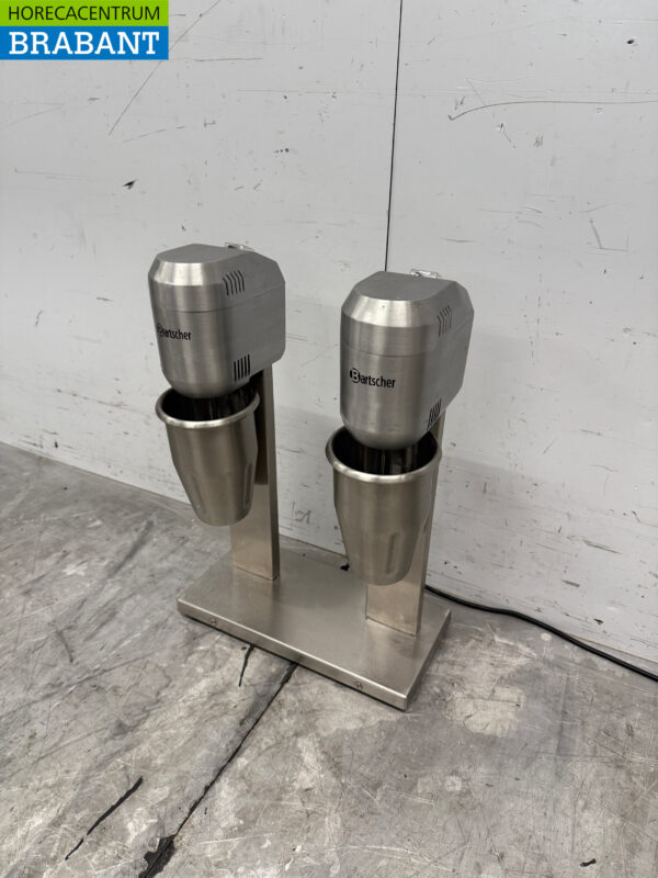 Bartscher Double Milkshaker en acier inoxydable Milk shaker Milkshake mixer 2 x 800 ml 230V Horeca – Image 2