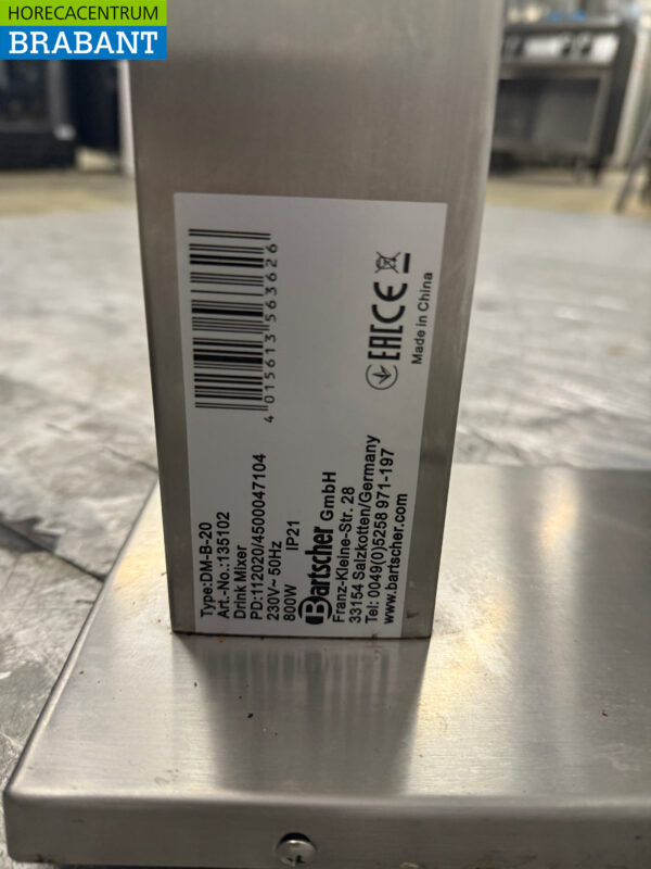 Bartscher Double Milkshaker en acier inoxydable Milk shaker Milkshake mixer 2 x 800 ml 230V Horeca – Image 4
