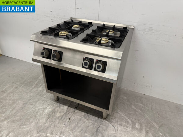 Acier inoxydable Olis Cuisinière à gaz 4 feux Gaz naturel Horeca – Image 2