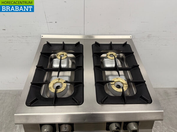 Acier inoxydable Olis Cuisinière à gaz 4 feux Gaz naturel Horeca – Image 4