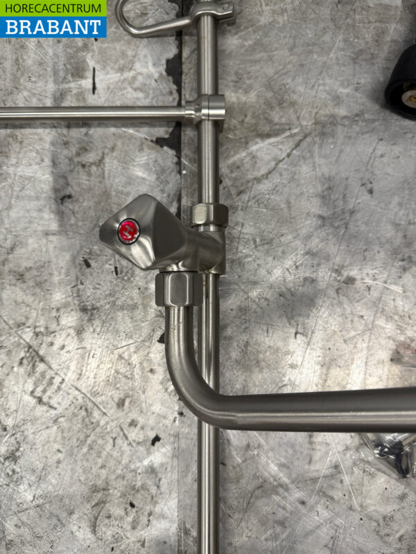 Combisteel en acier inoxydable Prélavage douche Rinçage robinet avec mitigeur et bec Horeca – Image 2