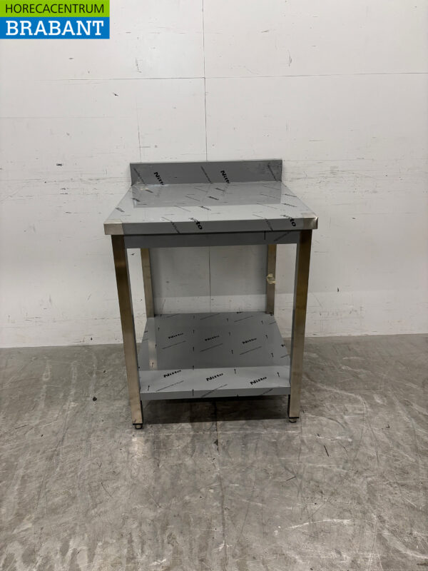 Table de travail en acier inoxydable avec étagère 70 x 70 x 86,5 cm Restauration
