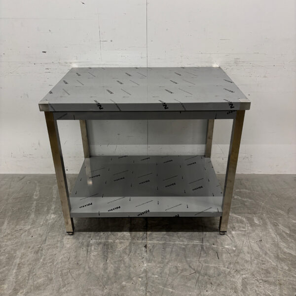 Table de travail en acier inoxydable avec étagère inférieure 100 x 70 x 85,5 cm Horeca