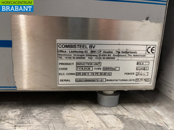 Plaque à induction Combisteel en acier inoxydable 40 cm 230V Horeca – Image 5